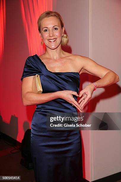 Bettina Wulff attends the Ein Herz Fuer Kinder Gala 2015 reception at Tempelhof Airport on December 5, 2015 in Berlin, Germany.