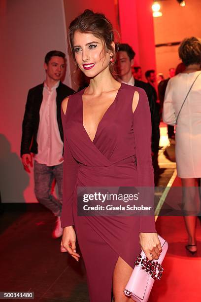 Cathy Hummels attends the Ein Herz Fuer Kinder Gala 2015 reception at Tempelhof Airport on December 5, 2015 in Berlin, Germany.