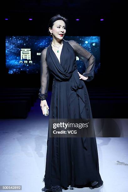 Actress Carina Lau attends a commercial event on December 5, 2015 in Shanghai, China.