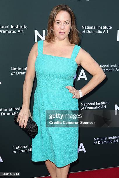 Sacha Horler arrives ahead of The National Institute of Dramatic Art's new graduate school launch at NIDA on December 6, 2015 in Sydney, Australia.