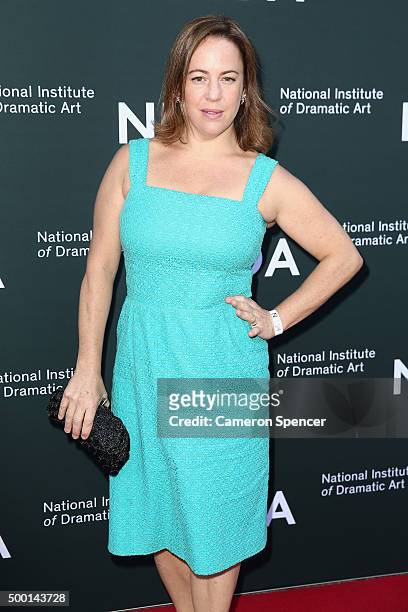 Sacha Horler arrives ahead of The National Institute of Dramatic Art's new graduate school launch at NIDA on December 6, 2015 in Sydney, Australia.