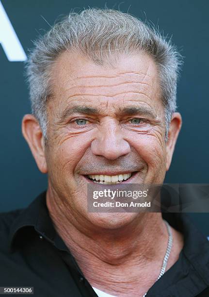 Mel Gibson arrives ahead of The National Institute of Dramatic Art's new graduate school launch at NIDA on December 6, 2015 in Sydney, Australia.