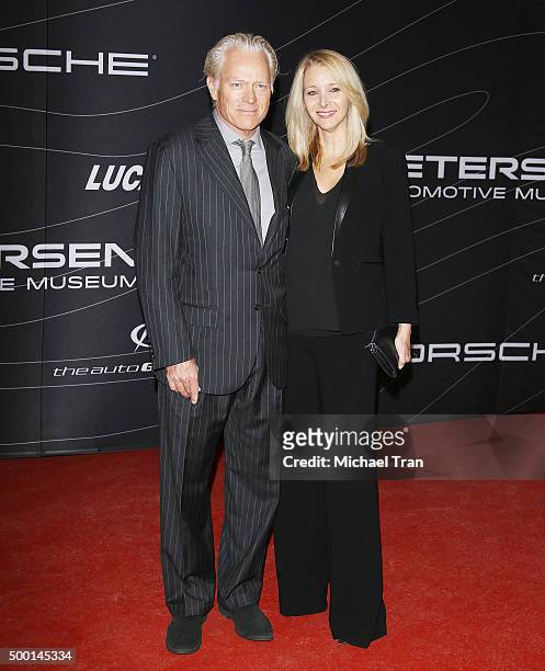 Lisa Kudrow and Michel Stern arrive at the Petersen Automotive Museum grand re-opening gala held on December 5, 2015 in Los Angeles, California.