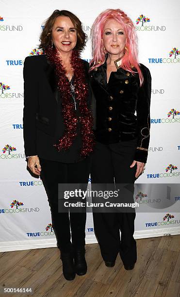 Patti Smyth and Cyndi Lauper attend 5th Annual "Cyndi Lauper And Friends: Home For The Holidays" Benefit Concert at The Beacon Theatre on December 5,...