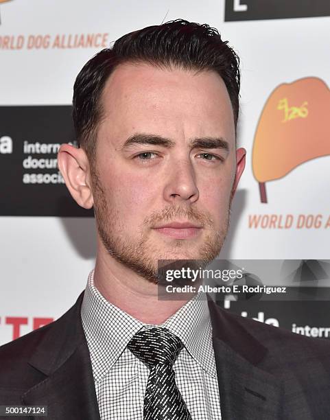 Actor Colin Hanks attends the 2015 IDA Documentary Awards at Paramount Studios on December 5, 2015 in Hollywood, California.
