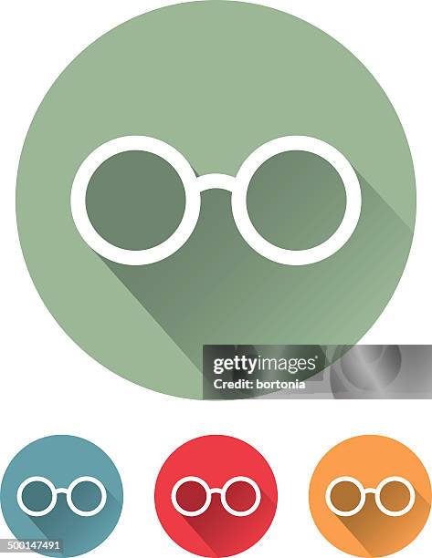 superlight flat design interface eyeglasses icon - round eyeglasses clip art stock illustrations