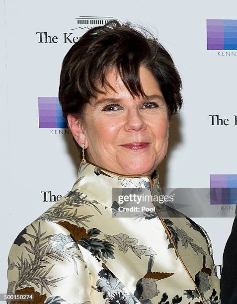 Chairman and Chief Executive Officer of General Dynamics Phebe Novakovic arrives for the formal Artist's Dinner honoring the recipients of the 38th...