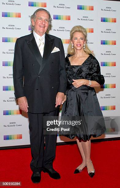 Norman Brownstein, Chairman of the Board, Brownstein Hyatt Farber Schreck, and his wife, Sunny, arrive for the formal Artist's Dinner honoring the...