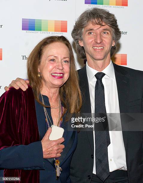 Damian Woetzel, retired Principal Dancer with the New York City Ballet, and his wife, Heather Watts arrive for the formal Artist's Dinner honoring...
