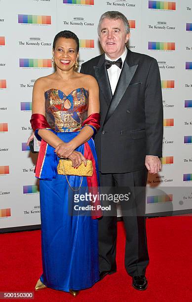 Harolyn Blackwell and Peter Greer arrive for the formal Artist's Dinner honoring the recipients of the 38th Annual Kennedy Center Honors hosted by...