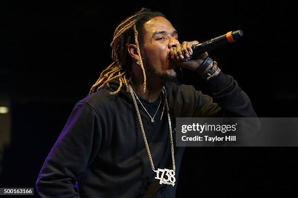Fetty Wap performs during Hot 97's "Busta Rhymes And Friends: Hot For The Holidays" at Prudential Center on December 5, 2015 in Newark, New Jersey.