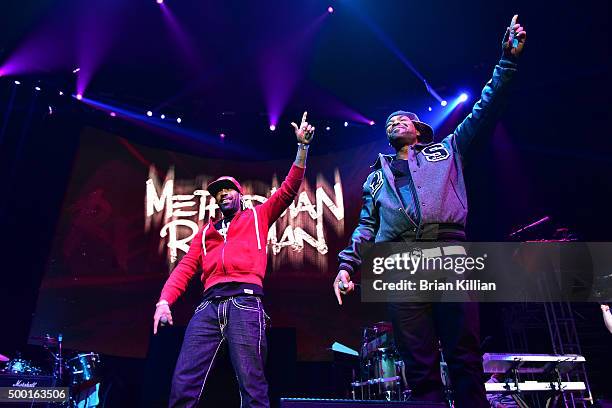 Redman and Methoid Man perform at The Conglomerate And Hot 97 Present "Busta Rhymes And Friends: Hot For The Holiday" at Prudential Center on...