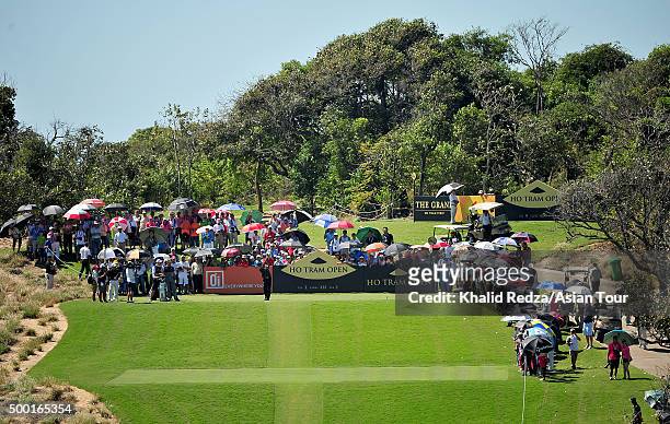 Sergio Garcia of Spain in action during round four of the Ho Tram Open at The Bluffs Ho Tram Strip on December 6, 2015 in Ho Chi Minh City, Vietnam.