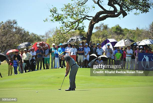 Sergio Garcia of Spain in action during round four of the Ho Tram Open at The Bluffs Ho Tram Strip on December 6, 2015 in Ho Chi Minh City, Vietnam.