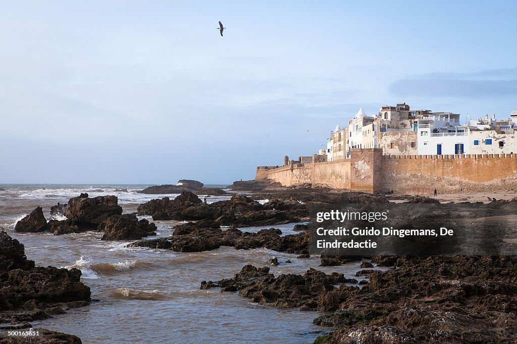 Atlantic Ocean, city walls of Essaouira
