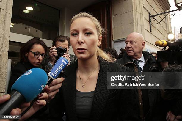 Marion Marechal-Le Pen vice President of the French far-right Front National party and candidate for the regional elections in the...