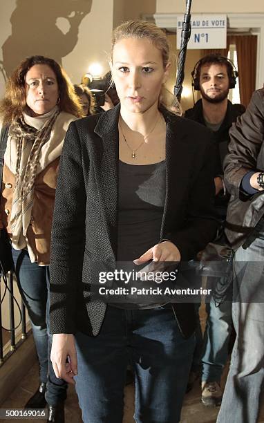 Marion Marechal-Le Pen vice President of the French far-right Front National party and candidate for the regional elections in the...