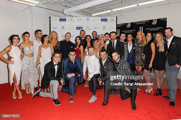 Dance Trilogy dance group attend SWAY Alfalit Gala at Gary Nader Art centre on December 5, 2015 in Miami, Florida.