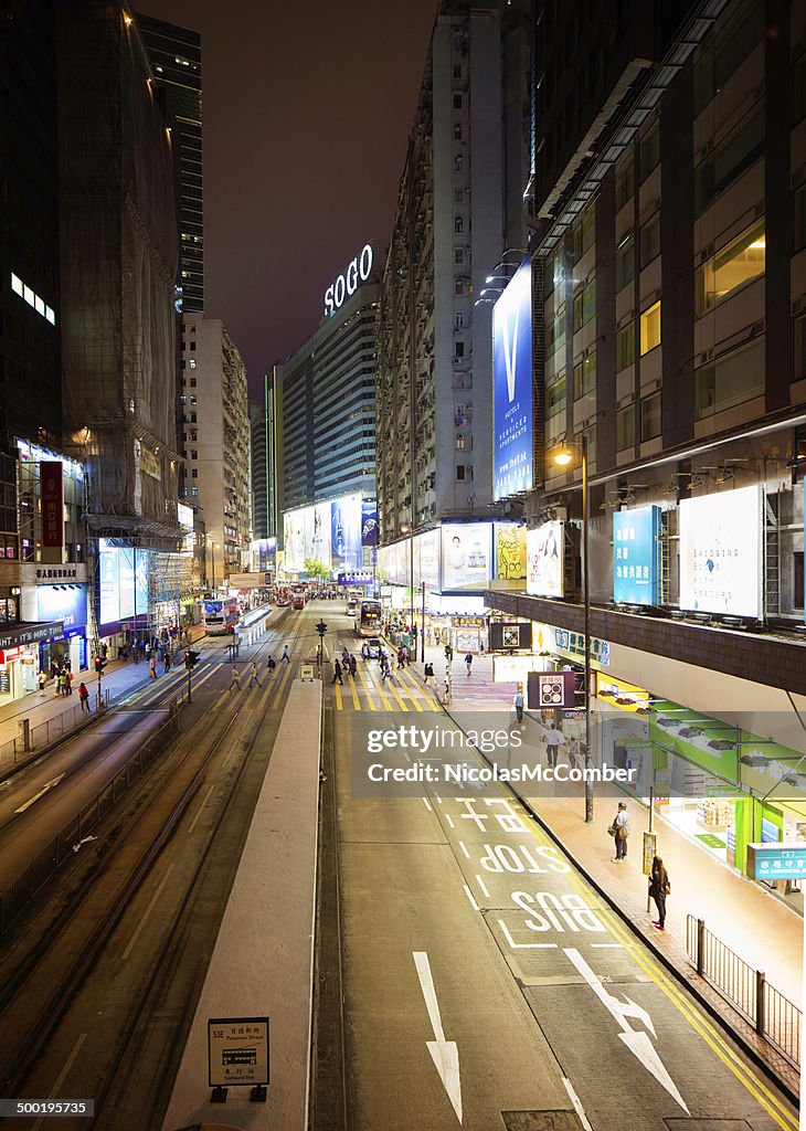 Yee wo street at night Hong Kong Causeway Bay