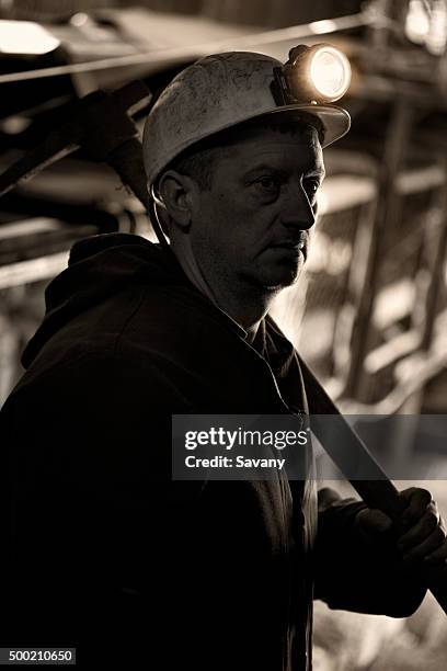 miner - miner helmet portrait stock pictures, royalty-free photos & images