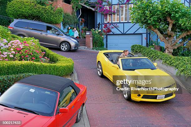 lombard street, san francisco - steep stock pictures, royalty-free photos & images