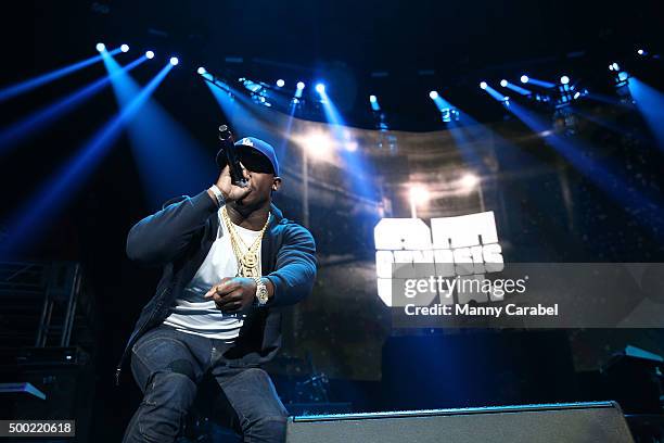 Genasis performs at The Conglomerate and Hot 97 Present "Busta Rhymes and Friends: Hot For The Holiday" concert at Prudential Center on December 5,...