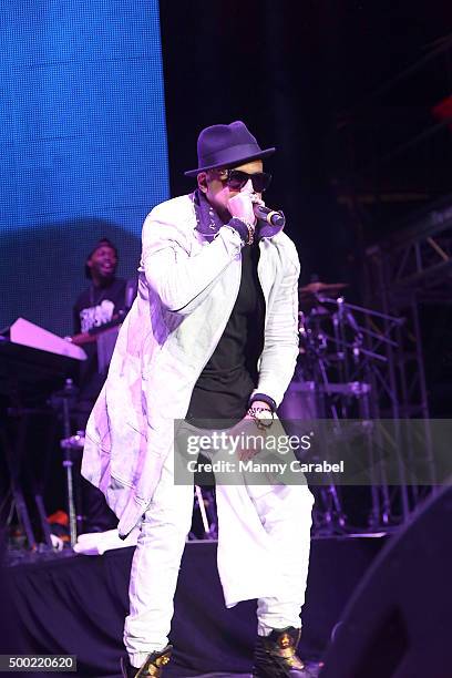 Sean Paul performs at The Conglomerate and Hot 97 Present "Busta Rhymes and Friends: Hot For The Holiday" concert at Prudential Center on December 5,...