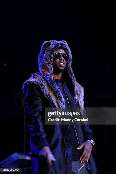 Jeremih performs at The Conglomerate and Hot 97 Present "Busta Rhymes and Friends: Hot For The Holiday" concert at Prudential Center on December 5,...