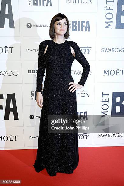 Marion Cotillard arrives at The Moet British Independent Film Awards 2015 at Old Billingsgate Market on December 6, 2015 in London, England.