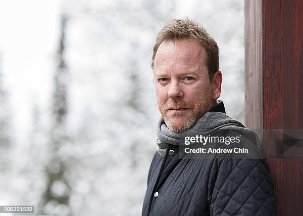 Actor Kiefer Sutherland poses for a portrait in Whistler Village during the 15th Annual Film Festival on December 6, 2015 in Whistler, Canada.