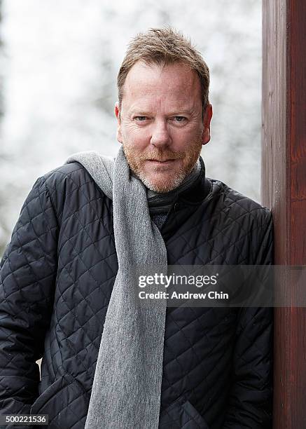 Actor Kiefer Sutherland poses for a portrait in Whistler Village during the 15th Annual Film Festival on December 6, 2015 in Whistler, Canada.