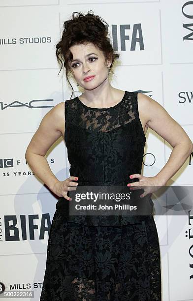 Helena Bonham Carter arrives at The Moet British Independent Film Awards 2015 at Old Billingsgate Market on December 6, 2015 in London, England.