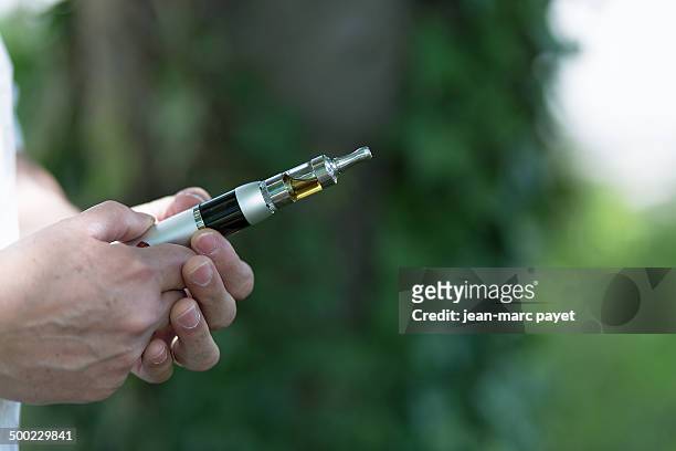 Man with an e-cigarette
