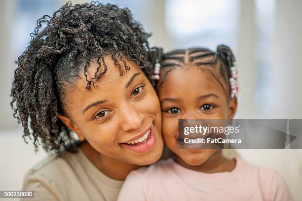 mother's day picture - braided hairstyles for african american girls stock pictures, royalty-free photos & images