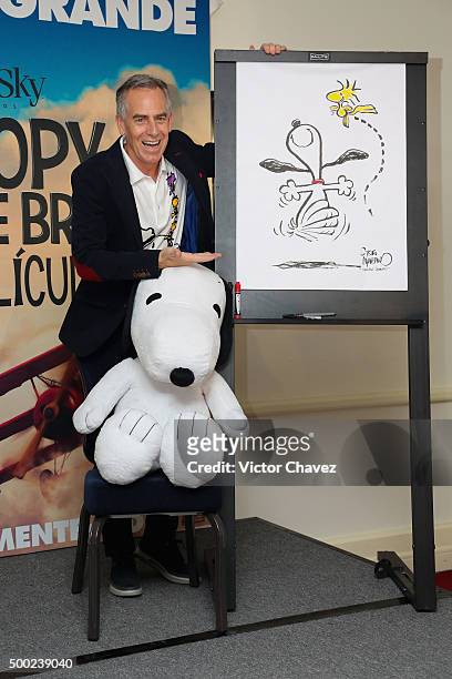 Film director Steve Martino attends a press conference to promote the new film "The Peanuts Movie" at Four Seasons Hotel on December 6, 2015 in...