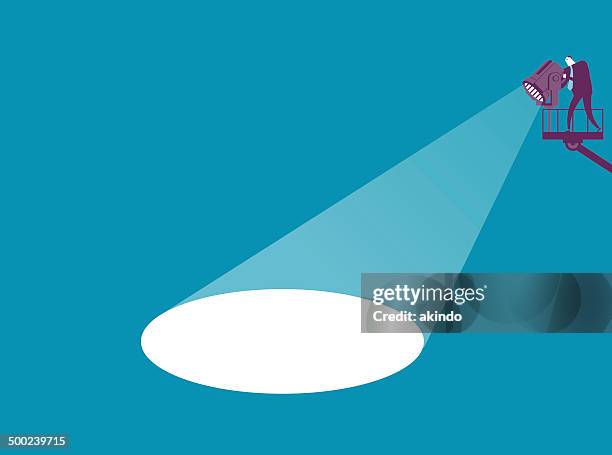 ilustraciones, imágenes clip art, dibujos animados e iconos de stock de aquí s'encuentra el punto - reflector objeto fabricado