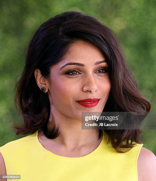 Actress Freida Pinto attends the WWD And Variety inaugural stylemakers' event at Smashbox Studios on November 19, 2015 in Culver City, California.