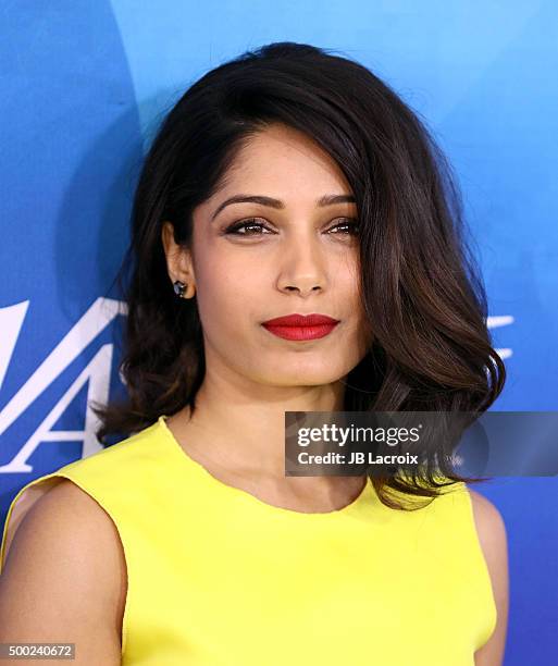 Actress Freida Pinto attends the WWD And Variety inaugural stylemakers' event at Smashbox Studios on November 19, 2015 in Culver City, California.