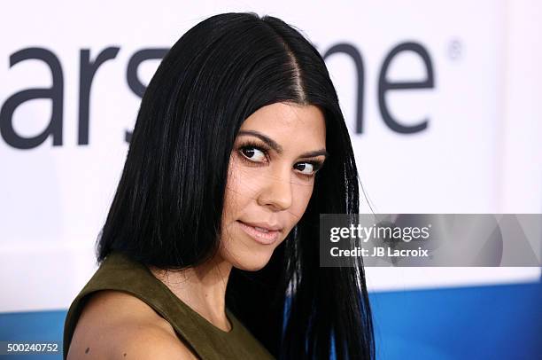 Personality Kourtney Kardashian attends the WWD And Variety inaugural stylemakers' event at Smashbox Studios on November 19, 2015 in Culver City,...