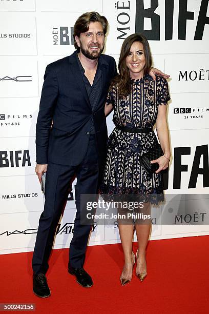 Director Ruben Ostlund and guest arrive at The Moet British Independent Film Awards 2015 at Old Billingsgate Market on December 6, 2015 in London,...