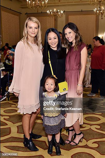 Co-president of Baby2Baby Kelly Sawyer Patricof, Mira Lee, Madison Lee and co-president of Baby2Baby Norah Weinstein attend the Baby2Baby Holiday...