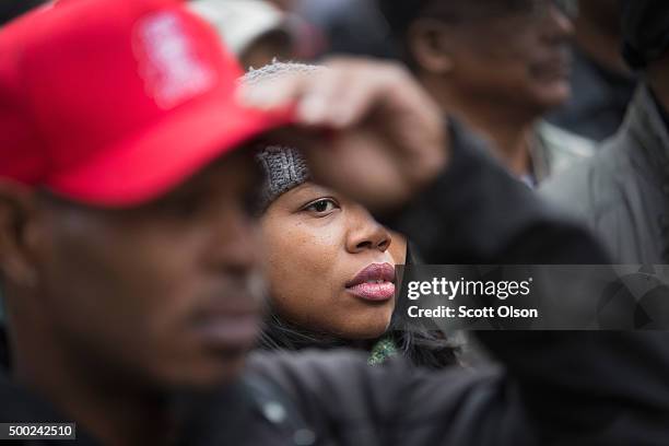 Demonstrators led by Rev. Jesse Jackson march down State Street to protest the death of Laquan McDonald and the alleged cover-up that followed on...