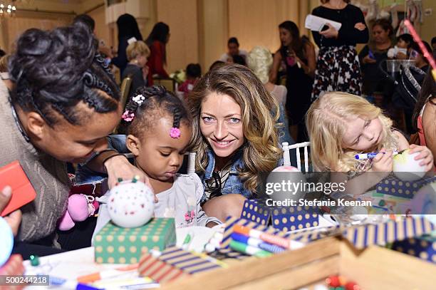 Actress Rebecca Gayheart and guests attend the Baby2Baby Holiday Party Presented By Tiny Prints At Montage Beverly Hills on December 6, 2015 in...