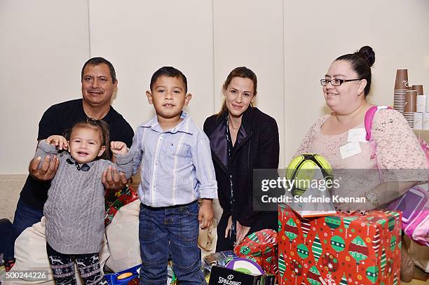 Actress Jennifer Garner and guests attend the Baby2Baby Holiday Party Presented By Tiny Prints At Montage Beverly Hills on December 6, 2015 in...