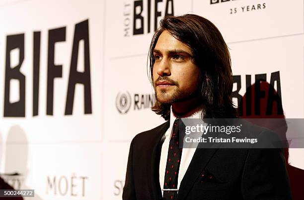 Luke Pasqualino arrives at The Moet British Independent Film Awards 2015 at Old Billingsgate Market on December 6, 2015 in London, England.