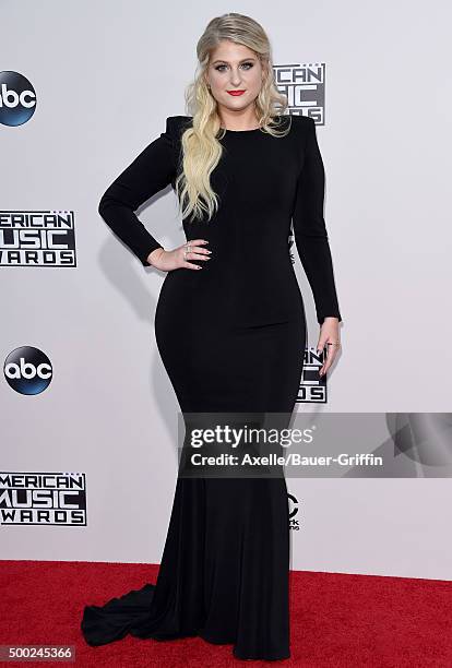 Singer Meghan Trainor arrives at the 2015 American Music Awards at Microsoft Theater on November 22, 2015 in Los Angeles, California.