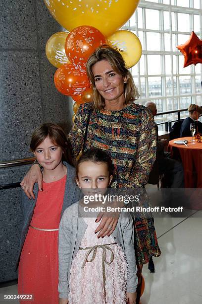 Fabienne Bazire, Prune Achcar and Marie Bazire attend the "Reves D'Enfant" Charity Gala at Opera Bastille on December 6, 2015 in Paris, France.