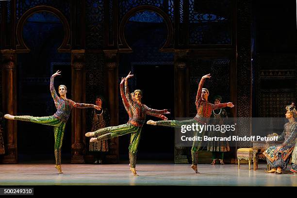 Dancers perform 'La Bayadere', Last Creation by the choreographer Rudolf Noureev during "Reves D'Enfant" Charity Gala at Opera Bastille on December...