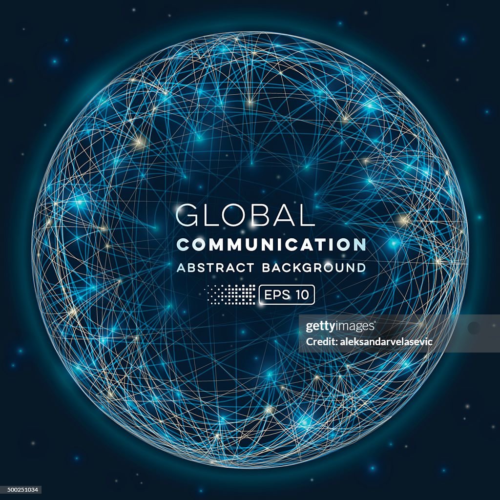 Global Communication Abstract Background