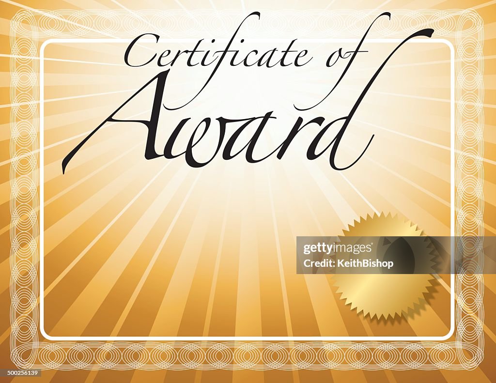 Certificate of Award Background